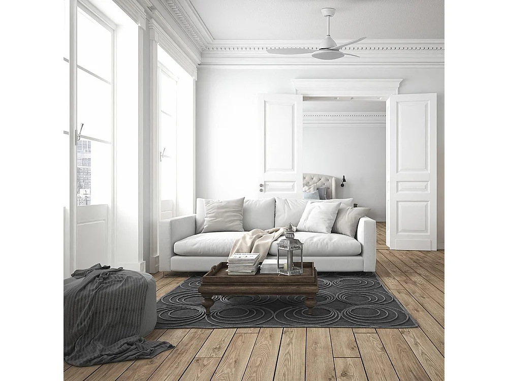 Ventilador Dc Yael Negro Led 72w Cct Regulable