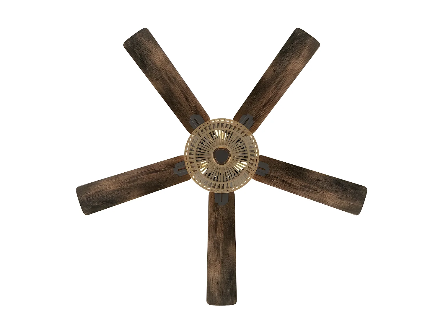 Ventilateur DC CESTA noir 3 lumières E27 avec chronomètre Fabrilamp