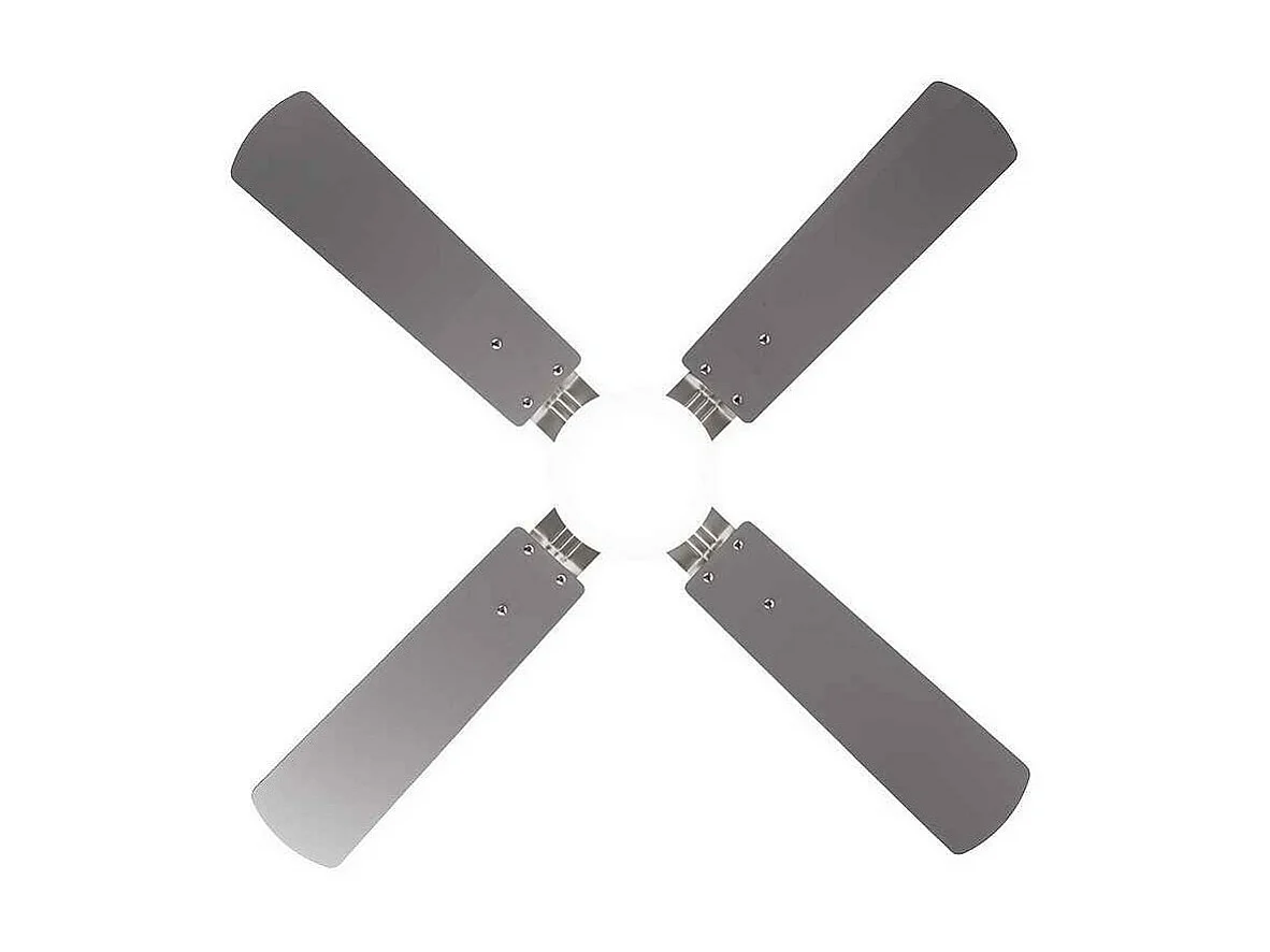 Ventilador Dc Hupe Niquel Led Cct Regulable Y Control Remoto