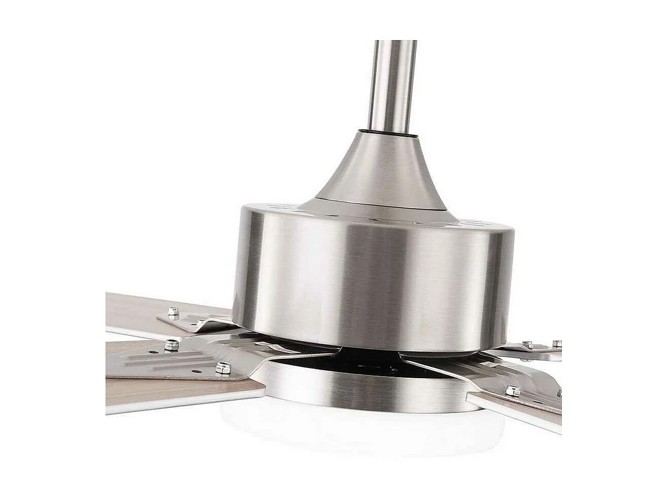 Ventilador Dc Hupe Niquel Led Cct Regulable Y Control Remoto