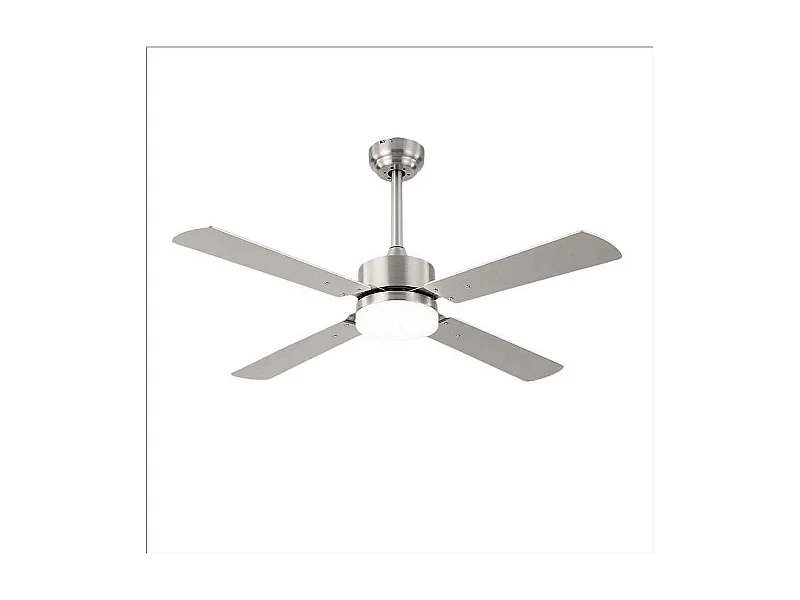 Ventilador Dc Hupe Niquel Led Cct Regulable Y Control Remoto