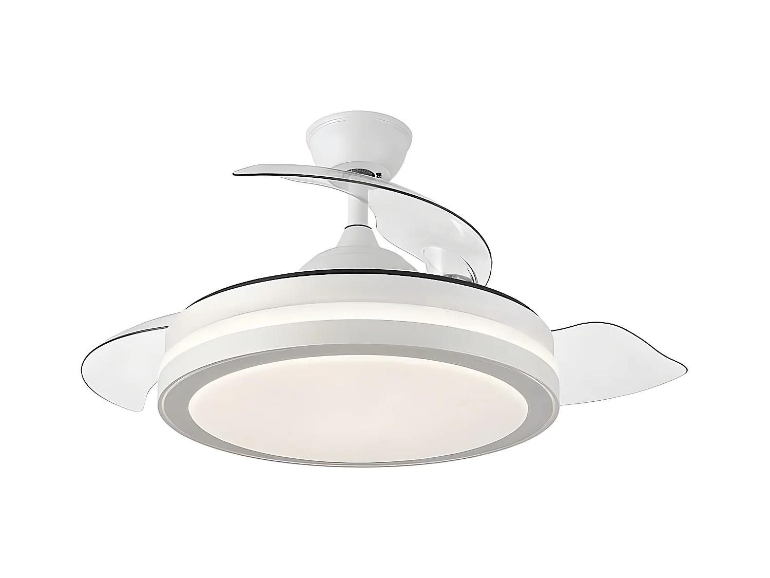 Ventilador Dc Esparta L Blanco Led 3 Temperaturas Y Control Remoto