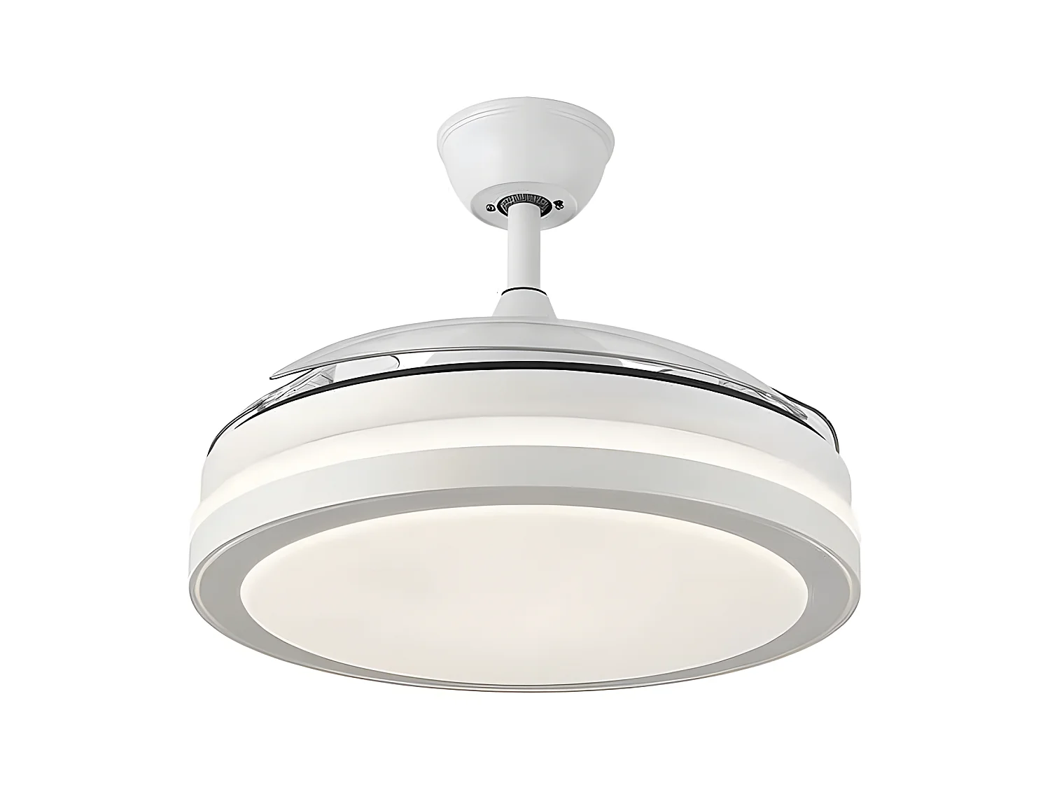 Ventilador Dc Esparta L Blanco Led 3 Temperaturas Y Control Remoto