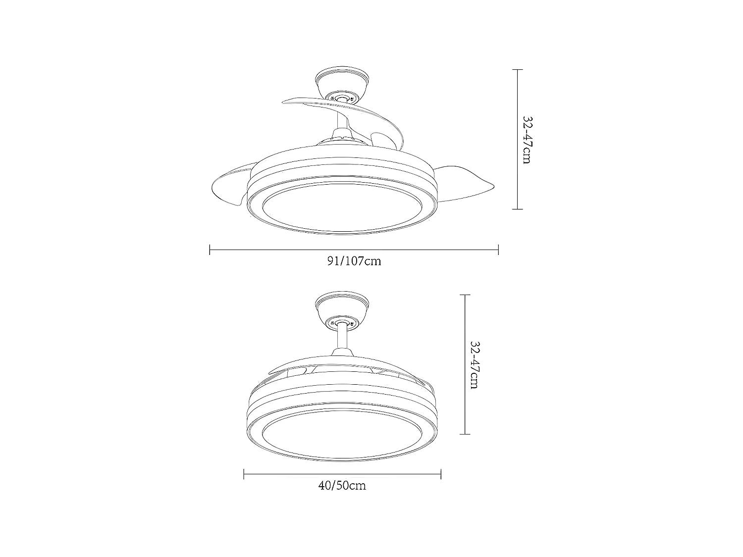 Ventilador Dc Esparta L Blanco Led 3 Temperaturas Y Control Remoto