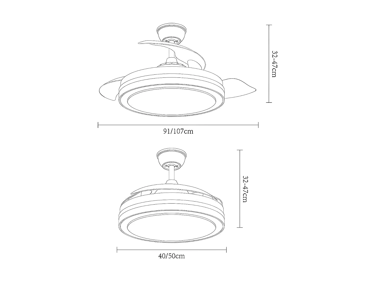 Ventilador Dc Esparta L Blanco Led 3 Temperaturas Y Control Remoto