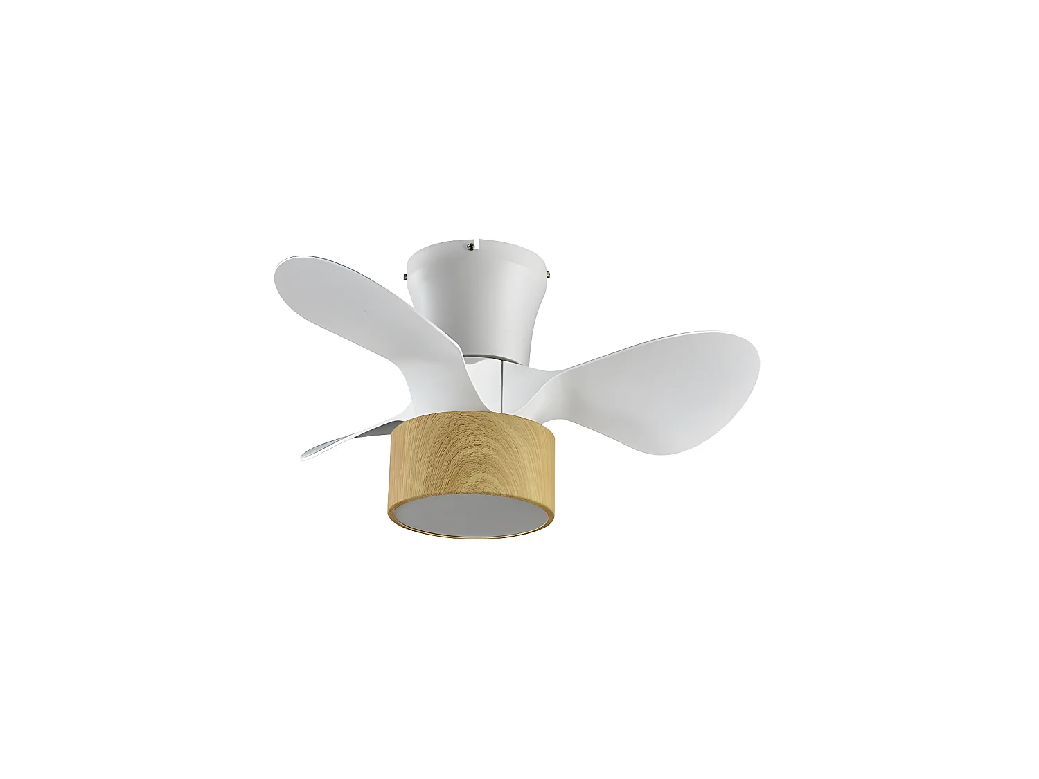 Ventilateur DC OLGA blanc haie led mémoire couleur température réglable Fabrilamp