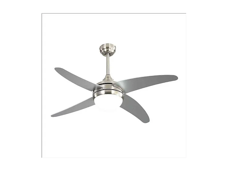 Ventilateur DC KLOD nickel E27 télécommande et minuterie Fabrilamp