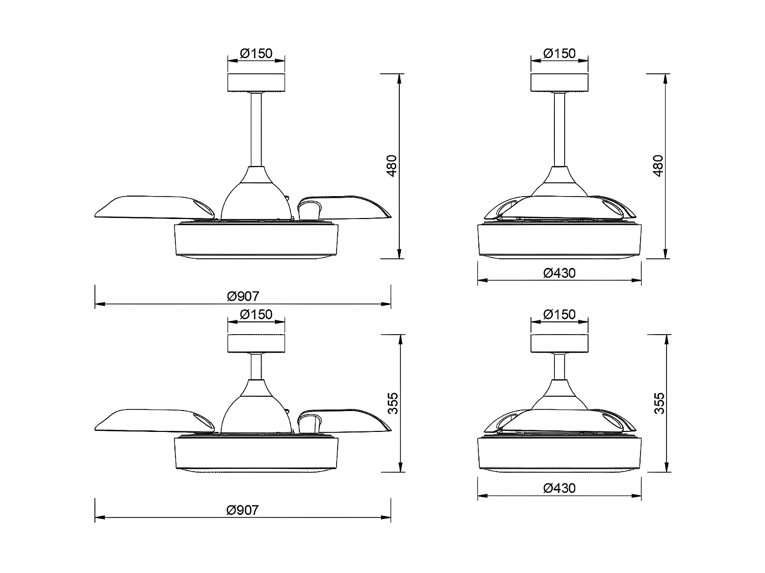 Ventilateur COIN FAIN MINI avec 3 lames pliantes de MANTRA