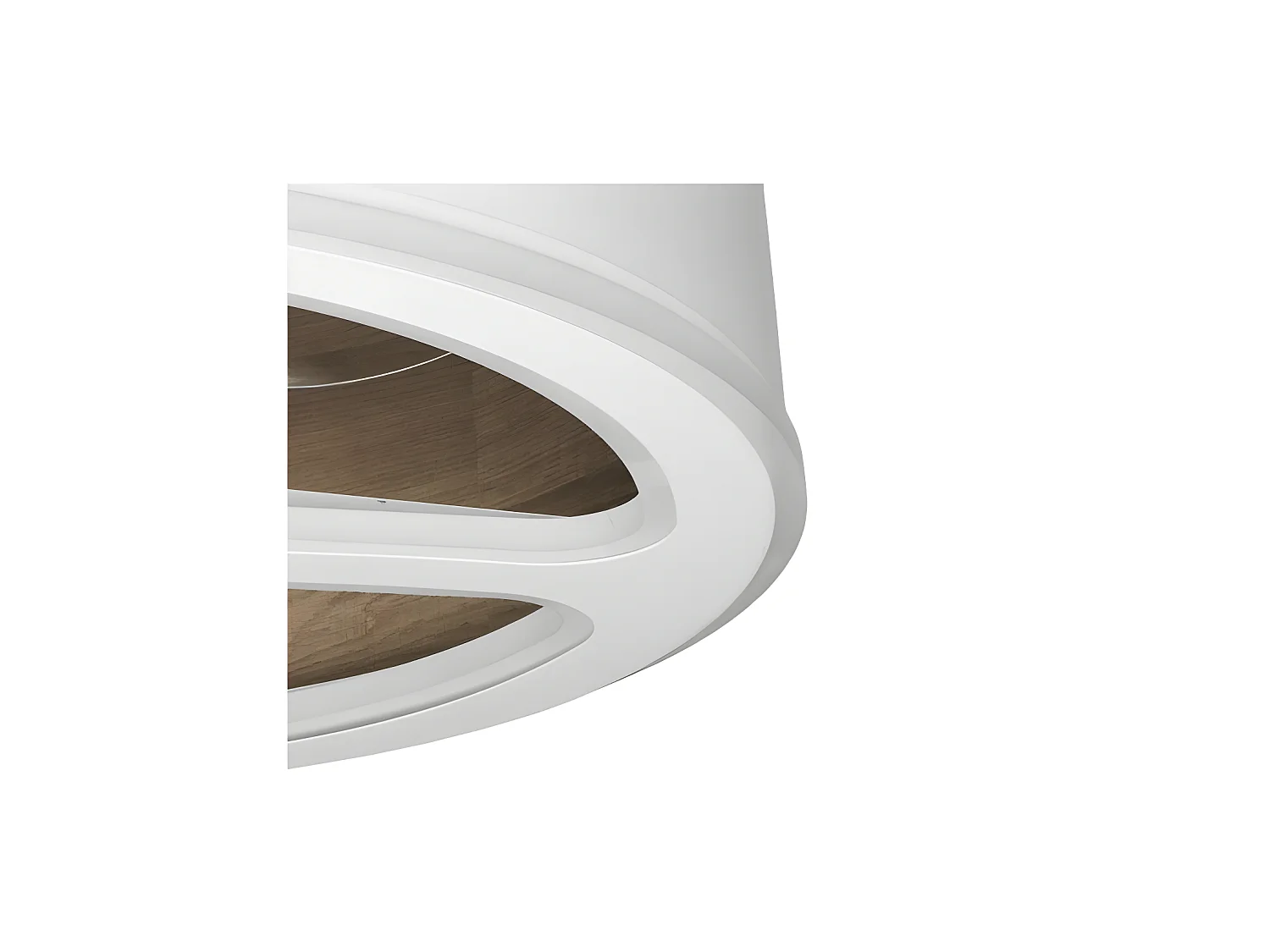 Ventilateur Dc TATIANA Blanc marron LED intégré 3 températures commande à distance Fabrilamp