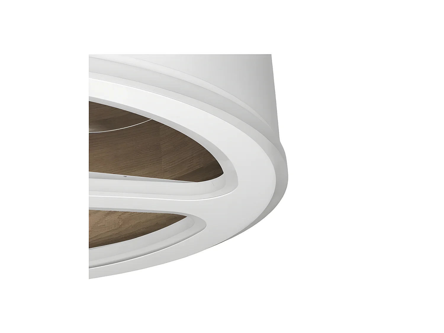 Ventilateur Dc TATIANA Blanc marron LED intégré 3 températures commande à distance Fabrilamp