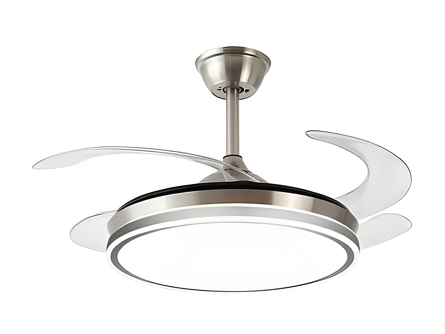 Ventilateur à courant continu AMBRA S nickel led intégré connectivité APP AkunaDecor
