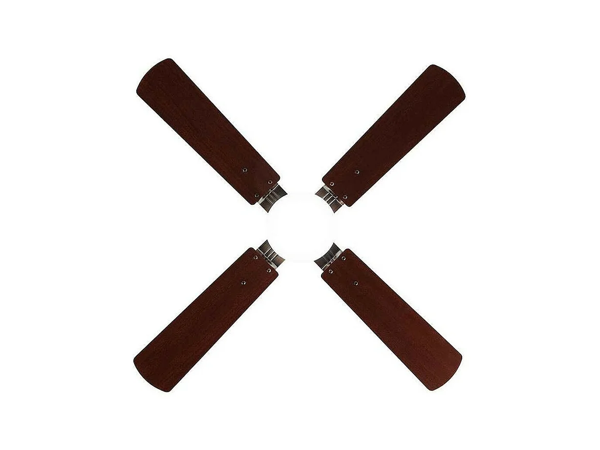 Fan DC HUPE dorato ciliegio LED CCT regolabile e telecomando Fabrilamp