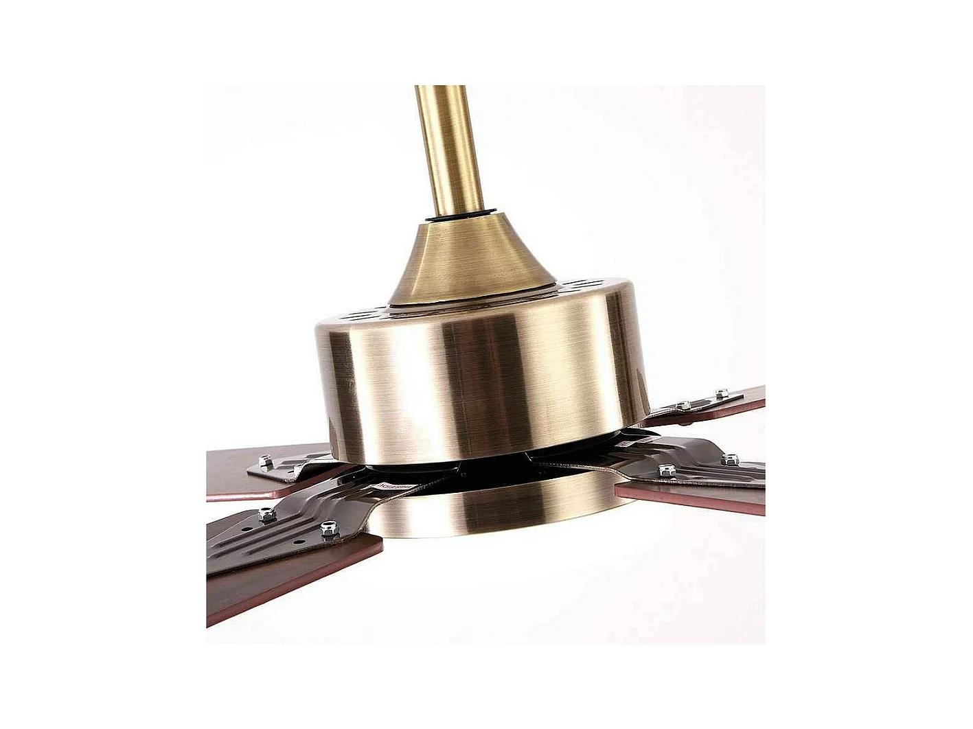 Fan DC HUPE dorato ciliegio LED CCT regolabile e telecomando Fabrilamp