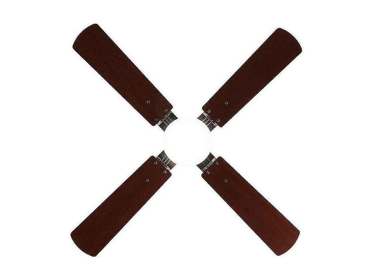 Ventilateur DC HUPE doré cerisier LED CCT réglable et télécommande Fabrilamp