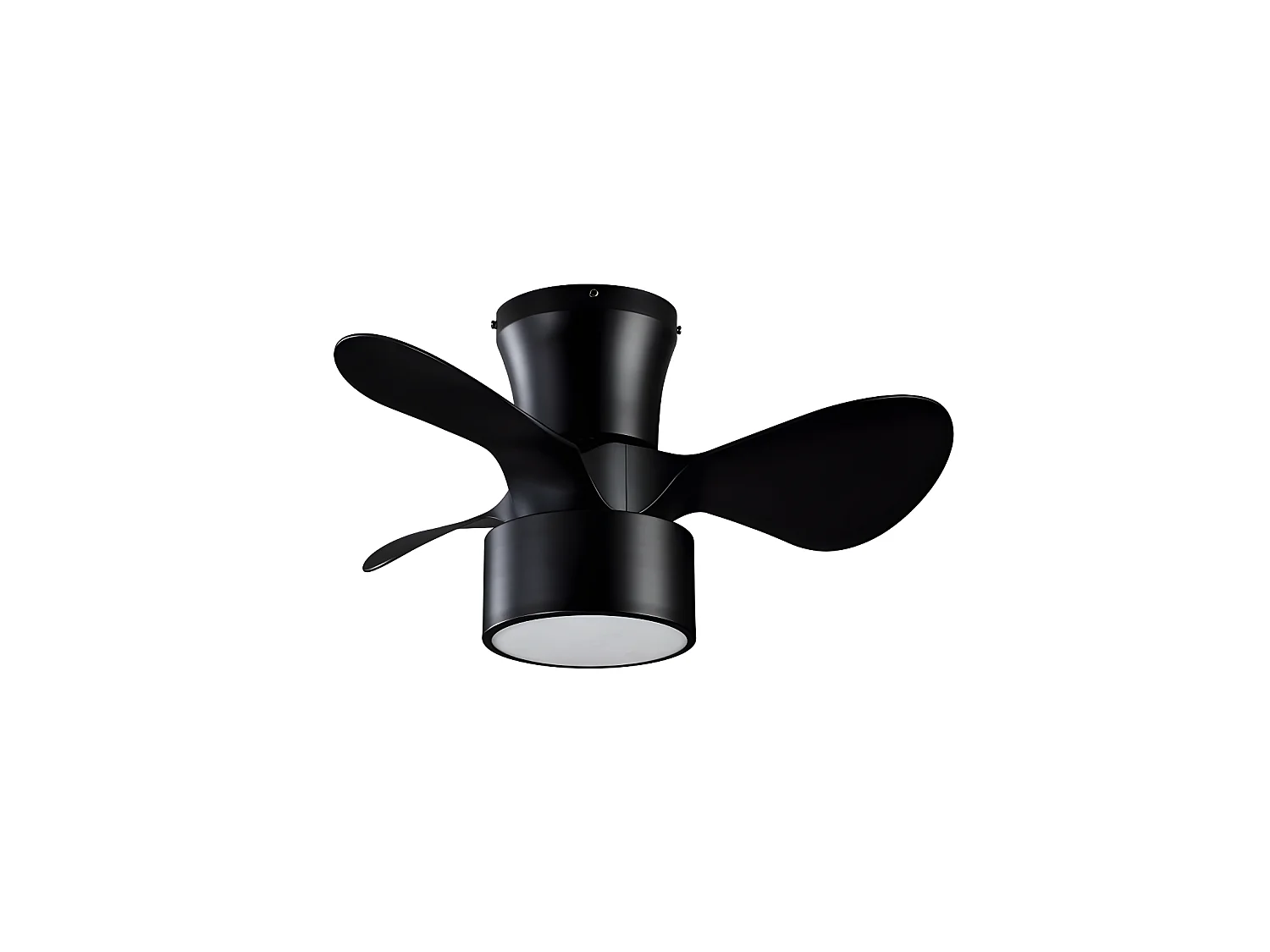 Ventilateur DC OLGA Blanc noir led mémoire couleur réglable à la température Fabrilamp