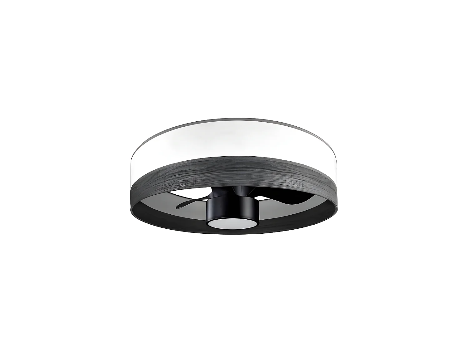 Ventilateur DC OLGA Blanc noir led mémoire couleur réglable à la température Fabrilamp