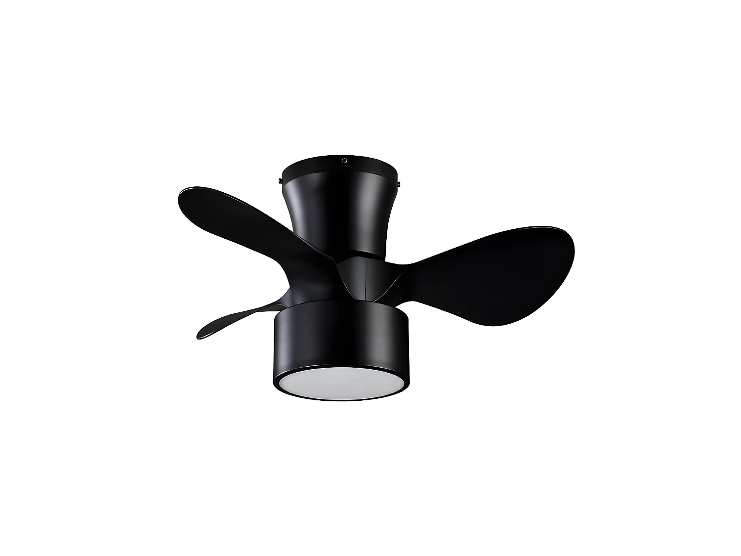 Ventilateur DC OLGA Blanc noir led mémoire couleur réglable à la température Fabrilamp