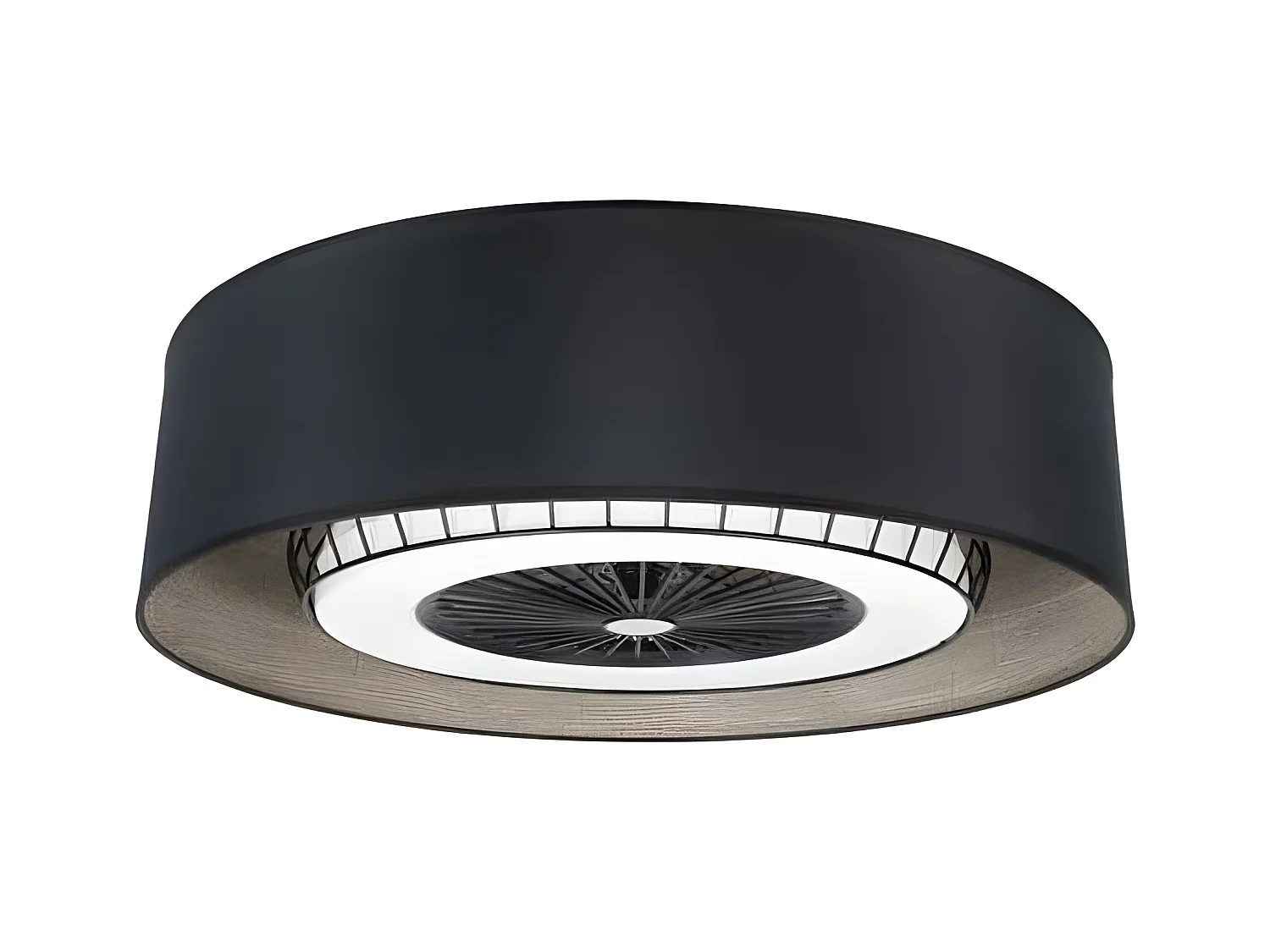 Ventilador Dc Tania Negro Madera Led Dimable Con Temporizador