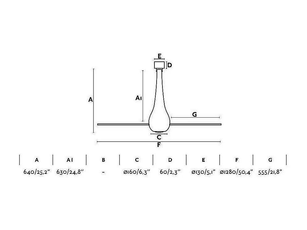 ETERFAN M Matowy czarny/przezroczysty wentylator DC
