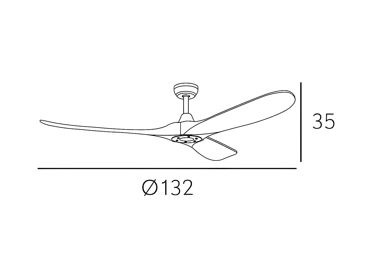 Ventilador Sin Luz Con Motor Dc, Marin Niquel-roble 5 Velocidades Con Temporizador