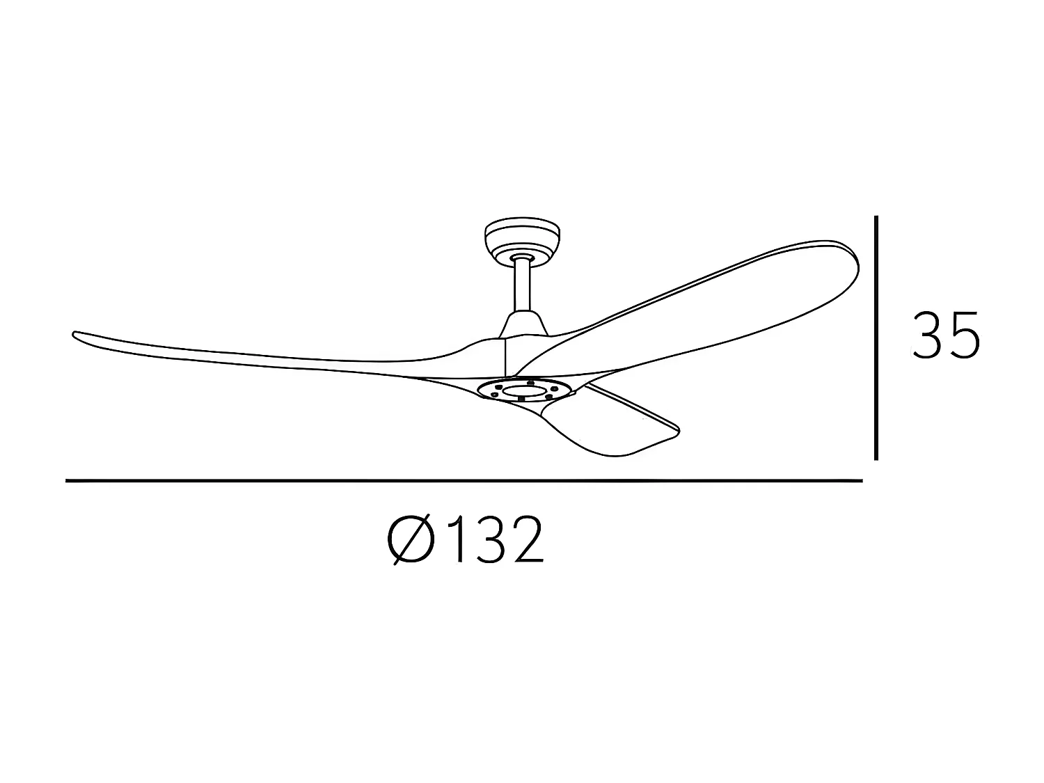 Ventilador Sin Luz Con Motor Dc, Marin Niquel-roble 5 Velocidades Con Temporizador