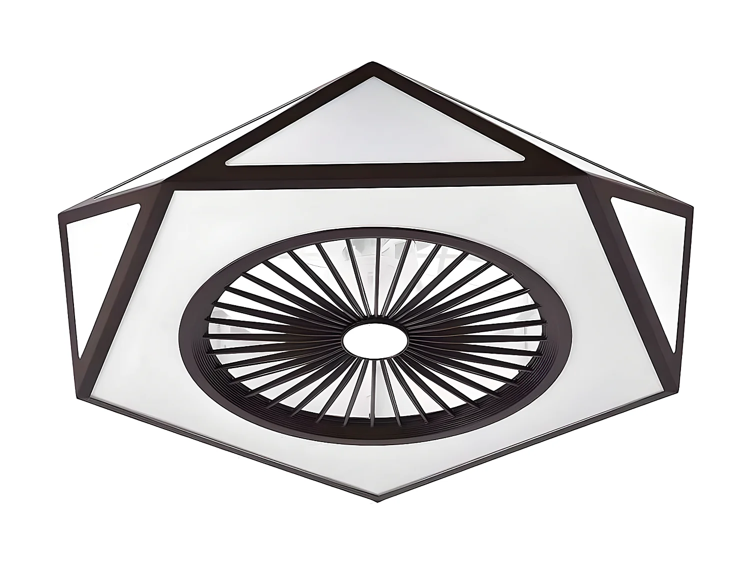 AC ORA LED marron Ventilateur gradable et télécommande Fabrilamp