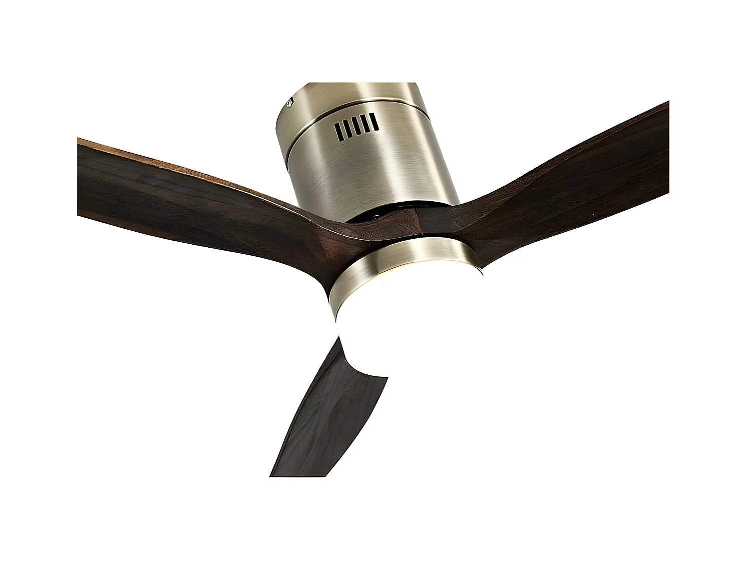 Ventilatore DC AGUILON pelle rovere LED con memoria colore Fabrilamp