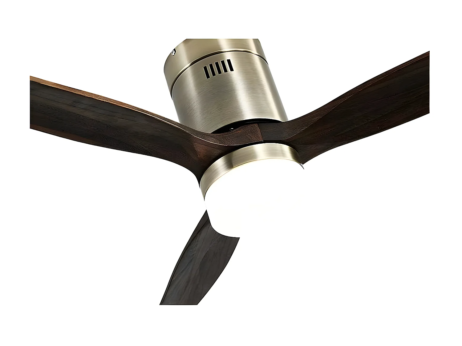 Ventilatore DC AGUILON pelle rovere LED con memoria colore Fabrilamp