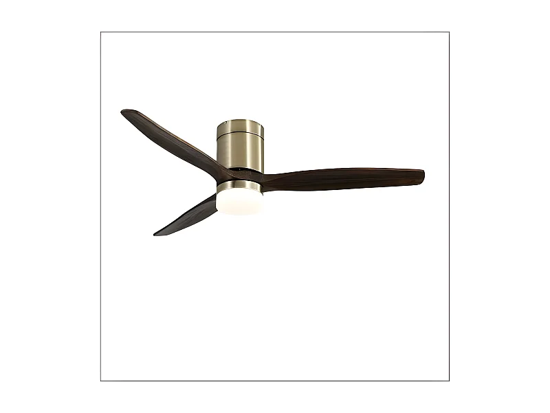 Ventilateur DC AGUILON cuir de chêne LED avec mémoire de couleur Fabrilamp