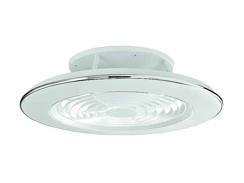 Ventilateur DC ALISIO blanc 63 cm led dimmable CCT réglable commande de distance