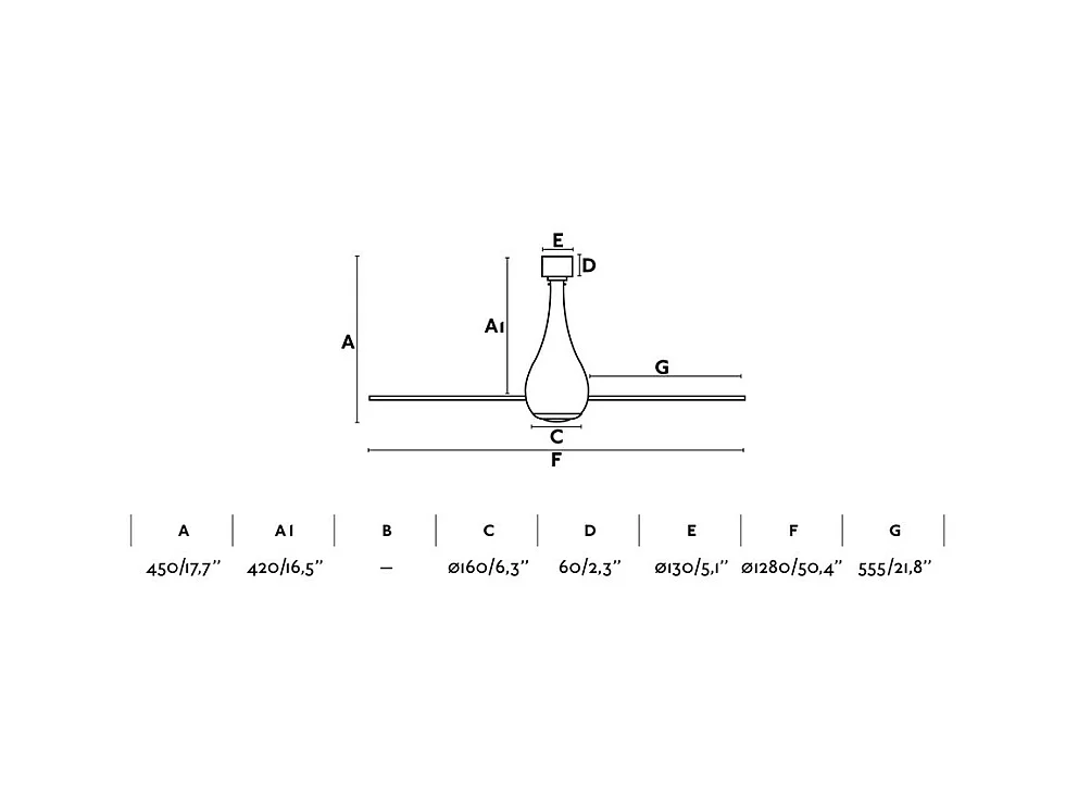 Ventilador Dc Eterfan M Negro Mate Transparente Funcion Invierno Verano Faro