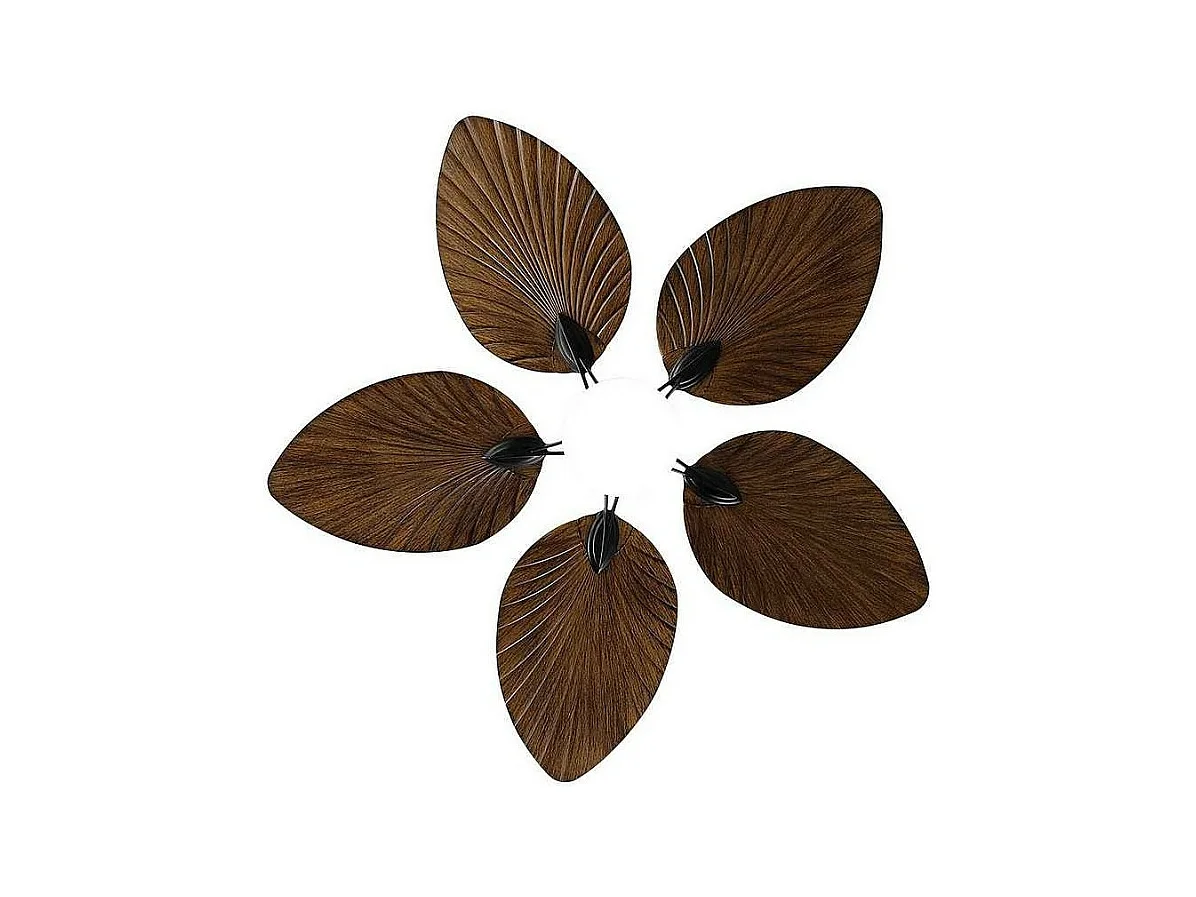 Ventilateur COLLA DC noir 5 pales LED à mémoire de couleur Fabrilamp