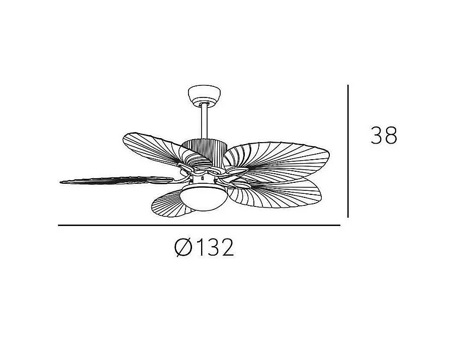Ventilateur COLLA DC noir 5 pales LED à mémoire de couleur Fabrilamp