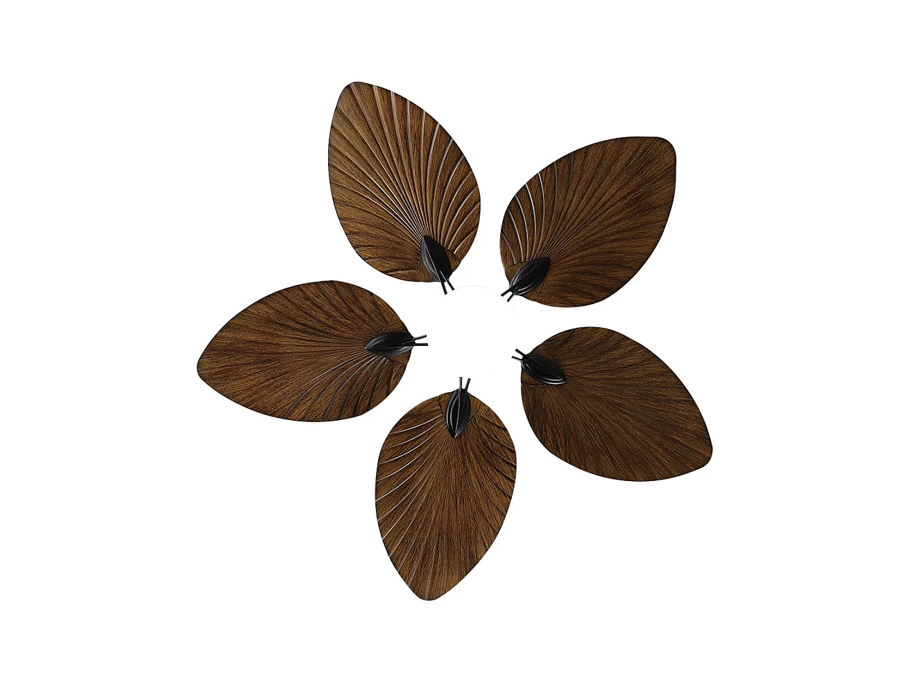 Ventilateur COLLA DC noir 5 pales LED à mémoire de couleur Fabrilamp