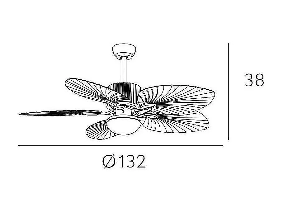 Ventilador Dc Colla Negro 5 Aspas Led Memoria De Color