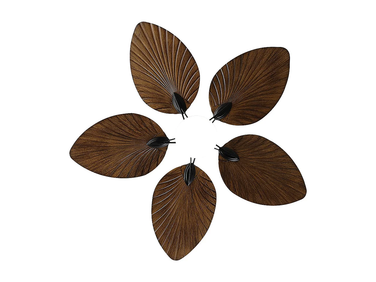 Ventilador Dc Colla Negro 5 Aspas Led Memoria De Color