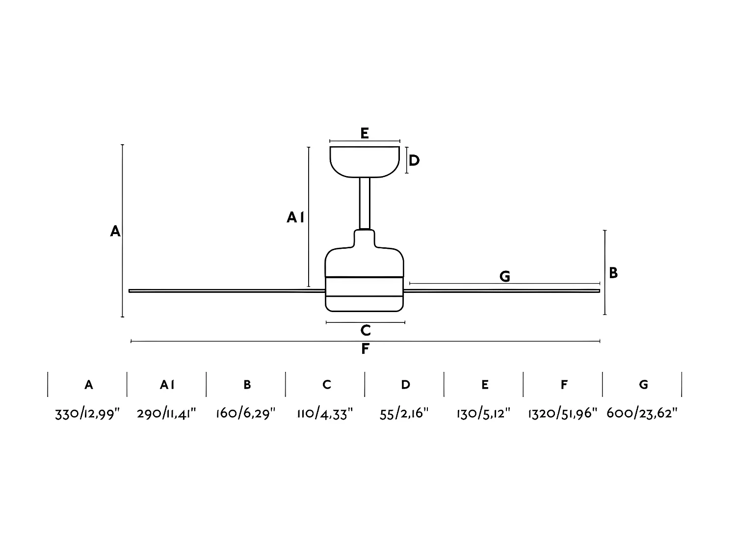 NUU blanc Télécommande ventilateur DC 6 vitesses FARO