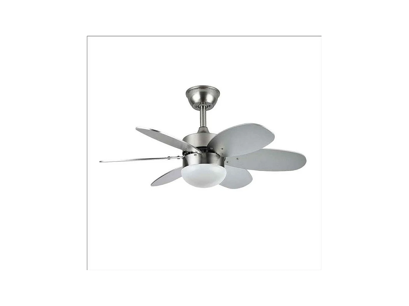 Ventilateur DC ALVES nickel argent E27 télécommande et chronomètre Fabrilamp