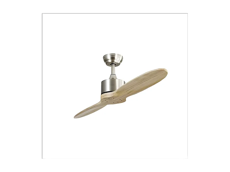 Ventilador Dc Leste Niquel Haya Sin Luz Dos Aspas Con Temporizador