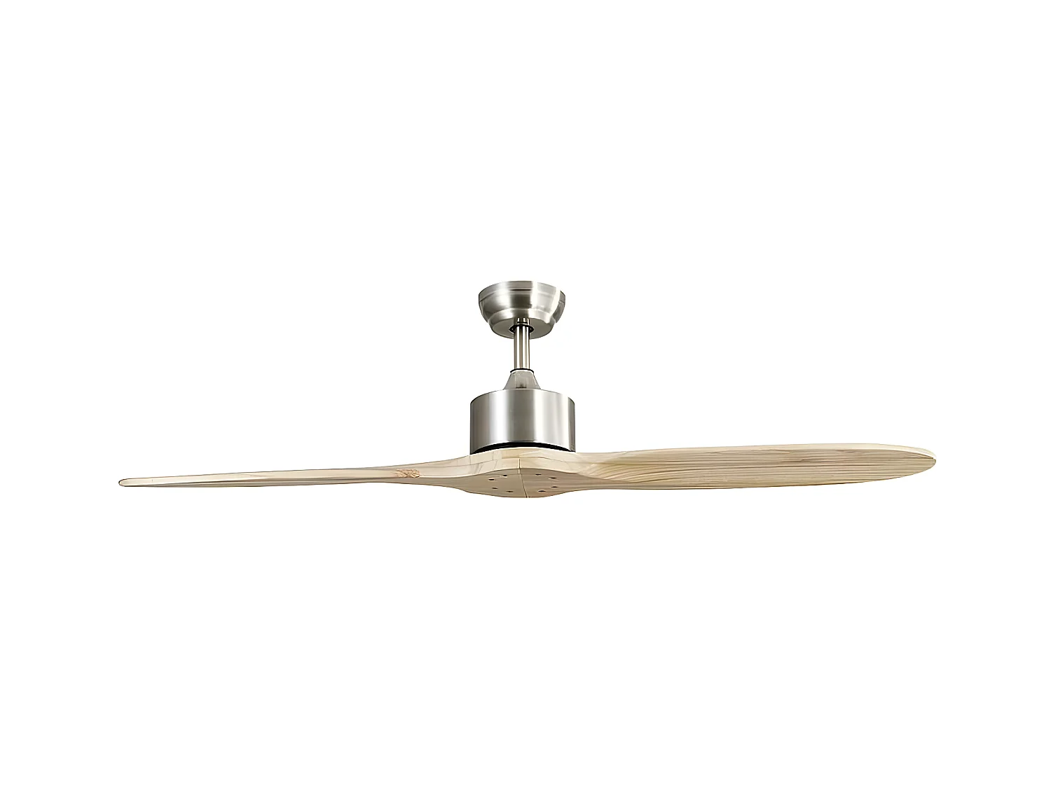 Ventilador Dc Leste Niquel Haya Sin Luz Dos Aspas Con Temporizador