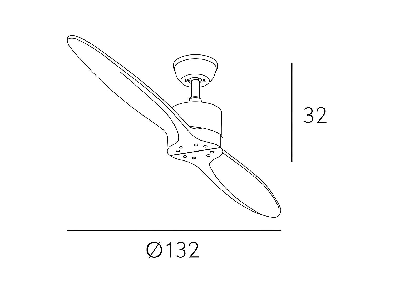 Ventilador Dc Leste Niquel Haya Sin Luz Dos Aspas Con Temporizador