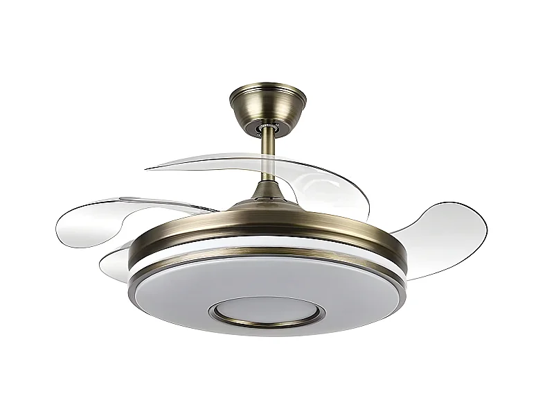 Ventilateur DC DANI L gold intégré LED CCT et mémoire de couleur Fabrilamp