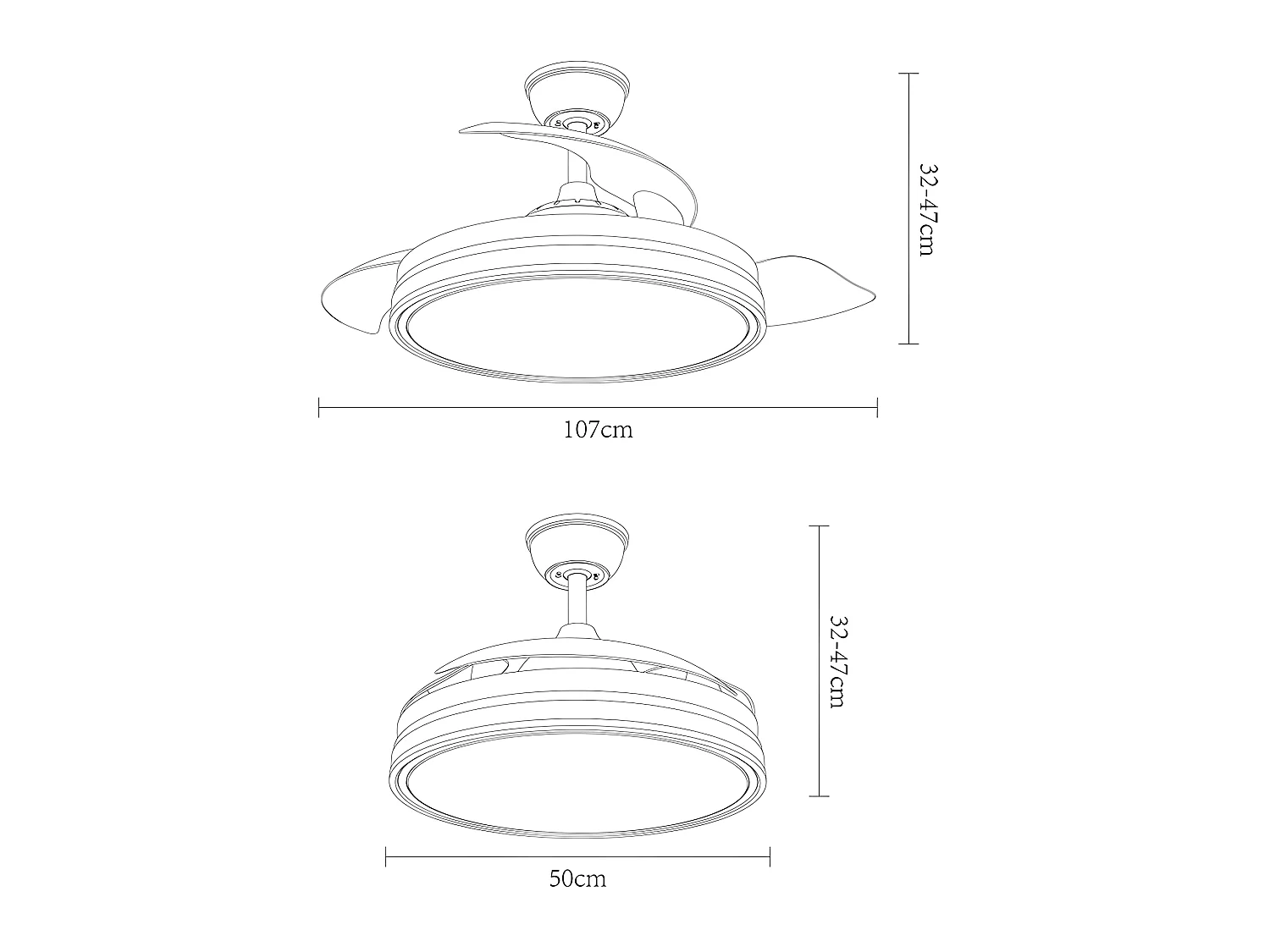Ventilador Dc Dani L Dorado Led Integrado Cct Y Memoria Color