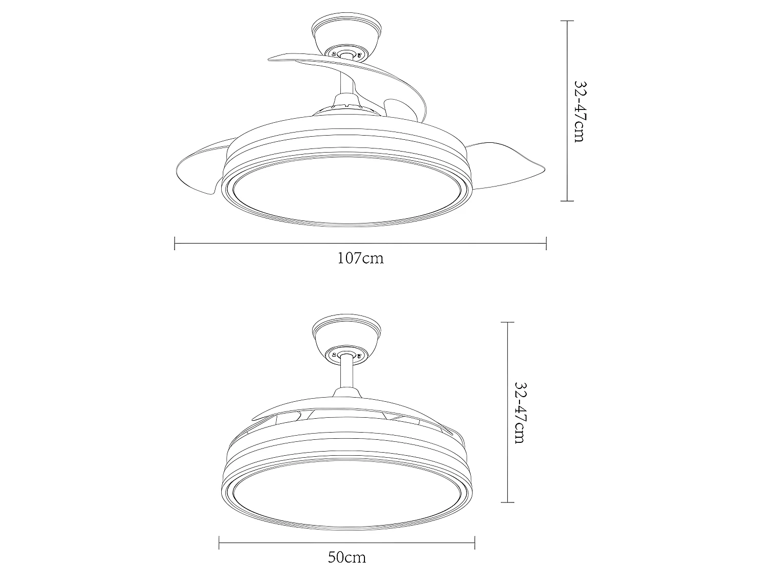 DANI L oro ventola DC LED integrato CCT e memoria colori Fabrilamp