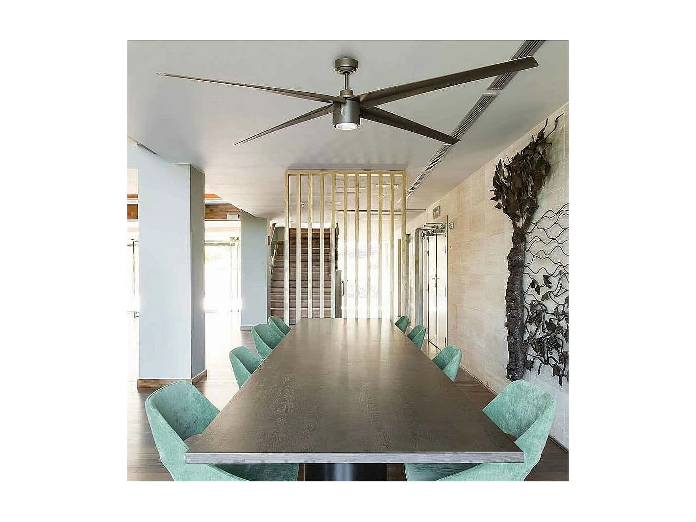 Wentylator sufitowy ATTOS XXL LED brązowy DC