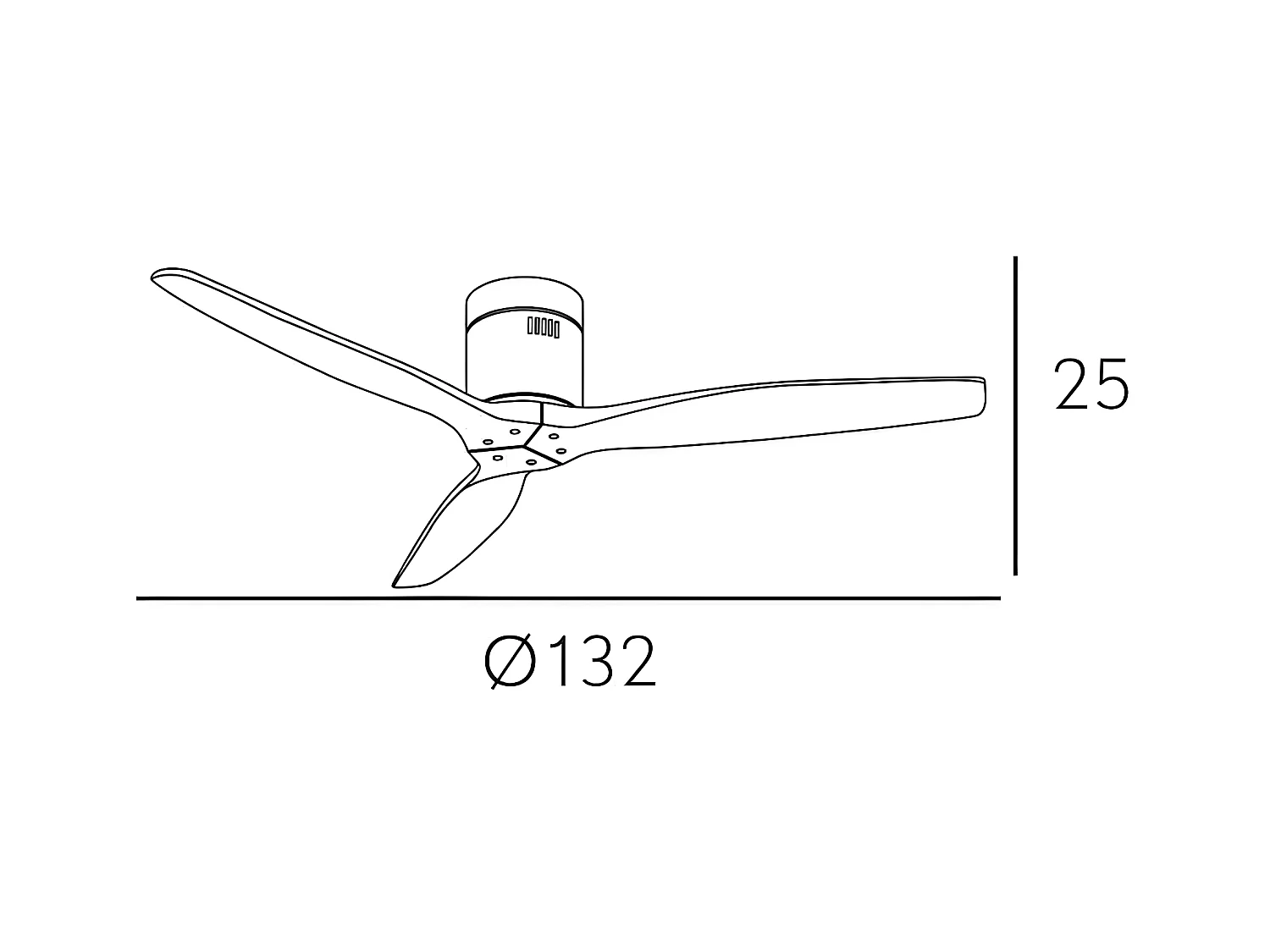 Ventilateur DC AGUILON chêne doré sans télécommande lumineuse et minuterie Fabrilamp