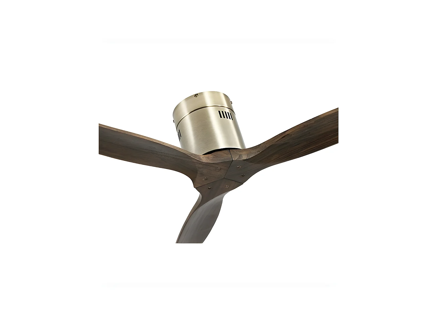 Ventilador Dc Aguilon Dorado Roble Sin Luz  Control Remoto Y Temporizador