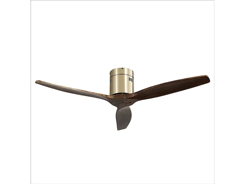 Ventilatore DC AGUILON acero dorato senza luce telecomando e timer Fabrilamp