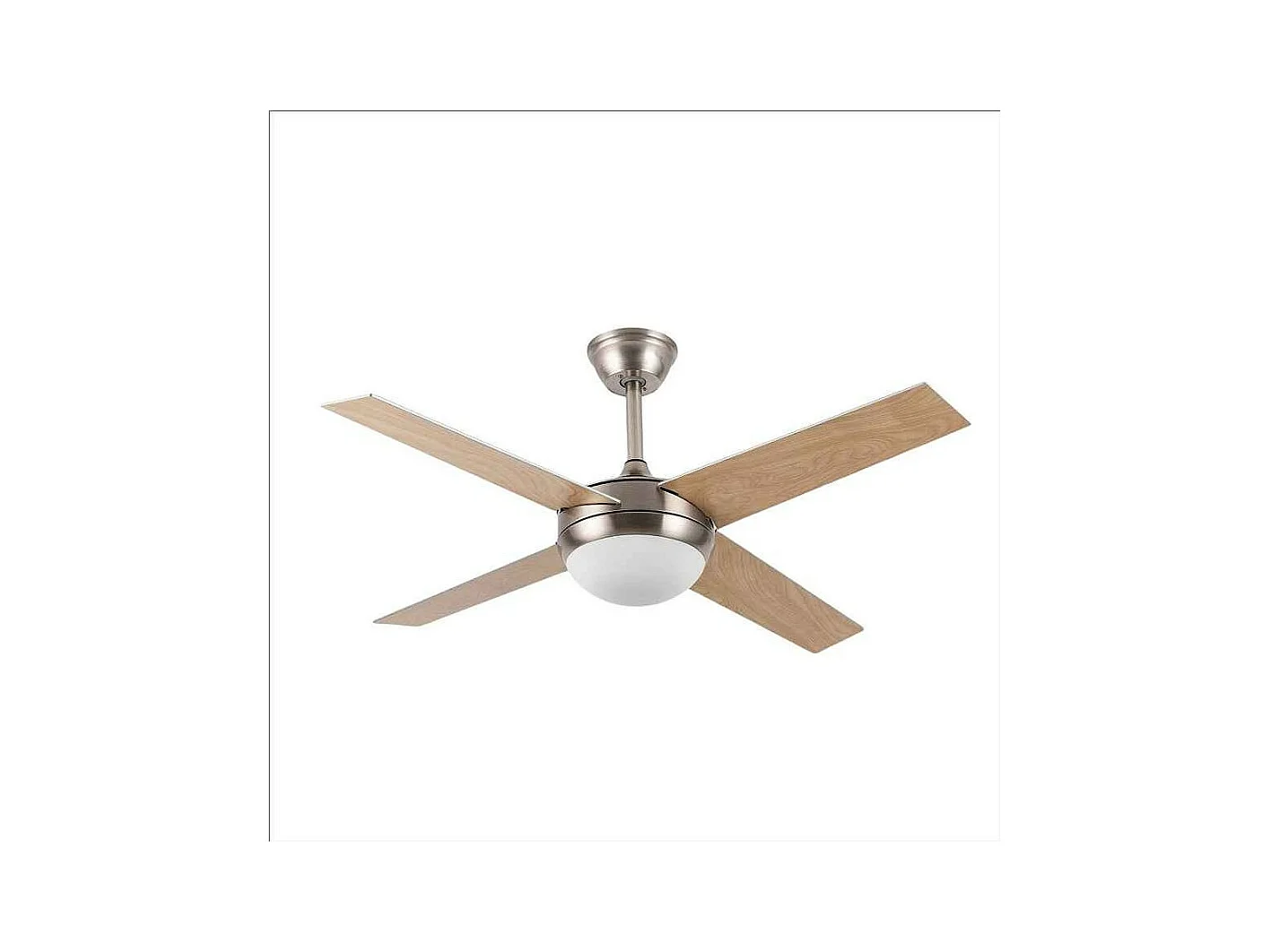 Ventilateur CIRO hêtre nickel E27 DC avec télécommande Fabrilamp
