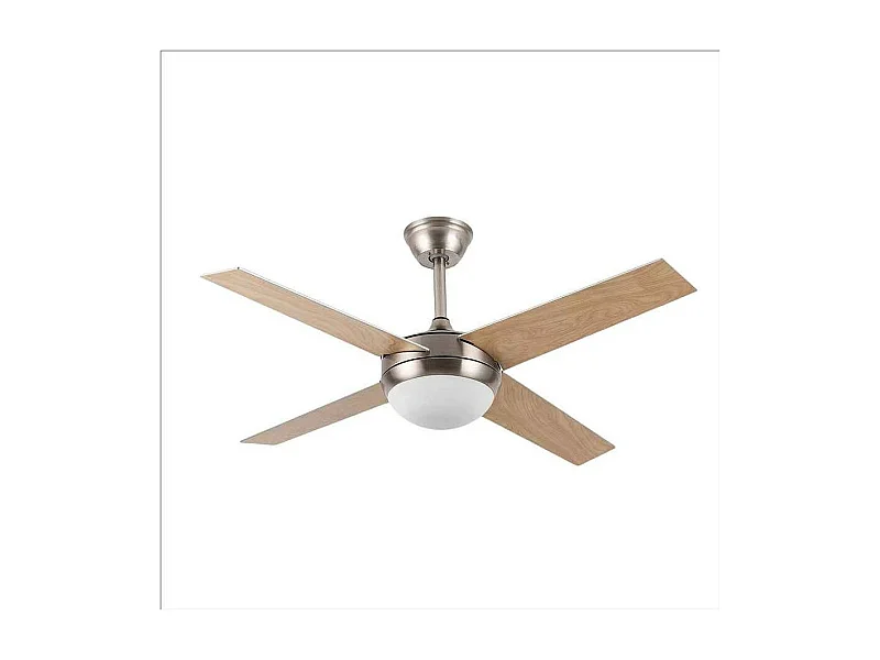 Ventilador Dc Ciro Niquel Haya E27 Con Mando A Distancia